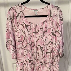 Nine West Pink Floral Maxi Dress